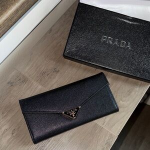 Prada Black Leather Wallet